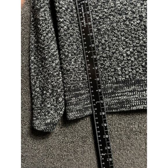 GAP Marled Cable Knit Sweater Womens Size S Black Combo Textured Long Sleeves - Picture 6 of 7